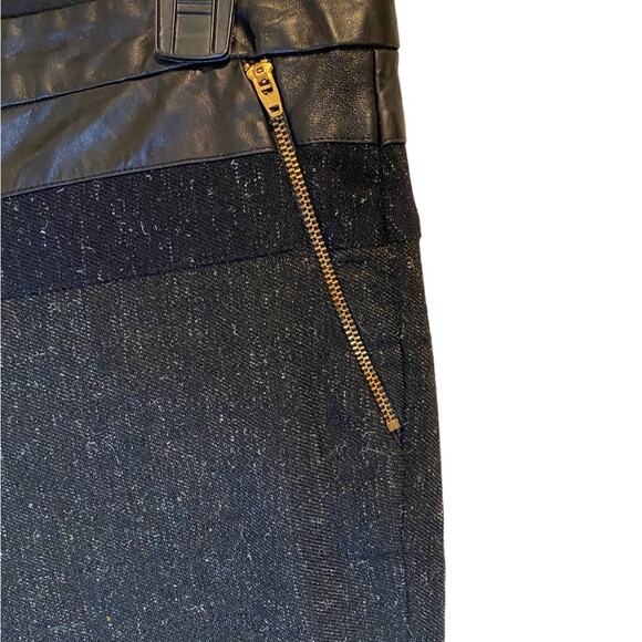 ALC Lambskin Trim Wool Blend Slim Cropped Pants Size 8 - Picture 5 of 10